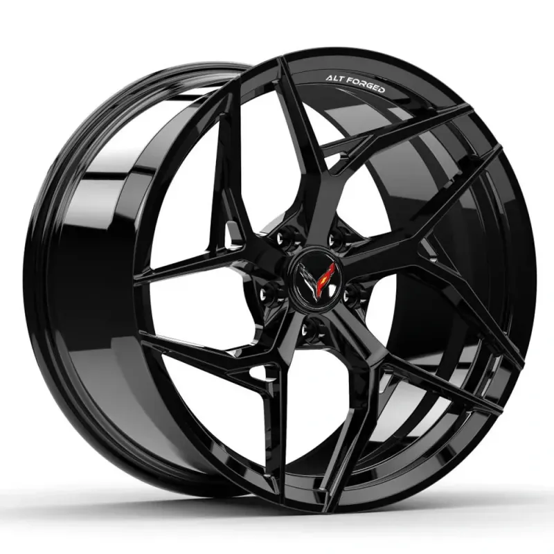 ALT12 Forged Gloss Black wheels for C8 Corvette Z06 / E-Ray