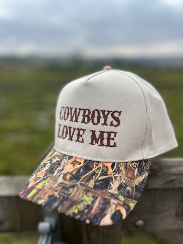 Cowboys Love Me Embroidery Camo Two-Tone Cap