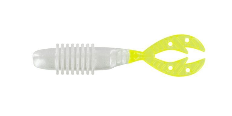 Crappie Kamikaze Swimon, Color: Pearl/Chartreuse, Size: 2.5
