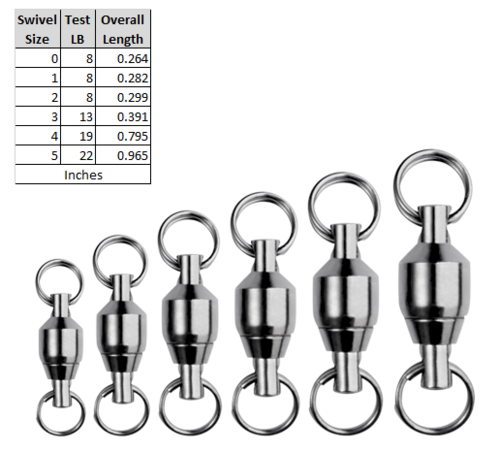 Ball Bearing Swivel w/ 2 Split Rings