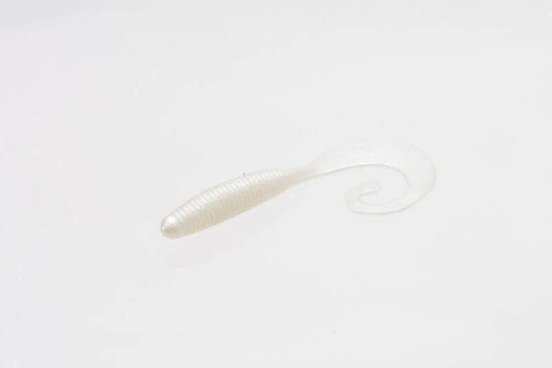 Tab Tail Grub, Color: White Pearl, Size: 4&quot;