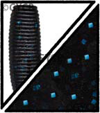 Fat IKA, Color: Black Blue Glitter, Size: 4&quot;