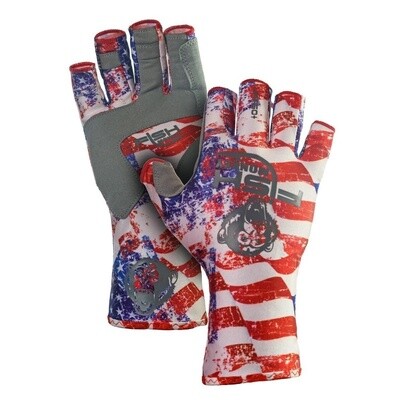 Guide Glove Half Finger, Color: Americana, Size: M