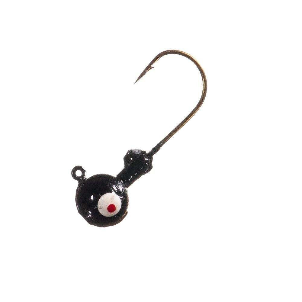 Double Eye Jig Head, Color: Black, Size: 1/16 oz
