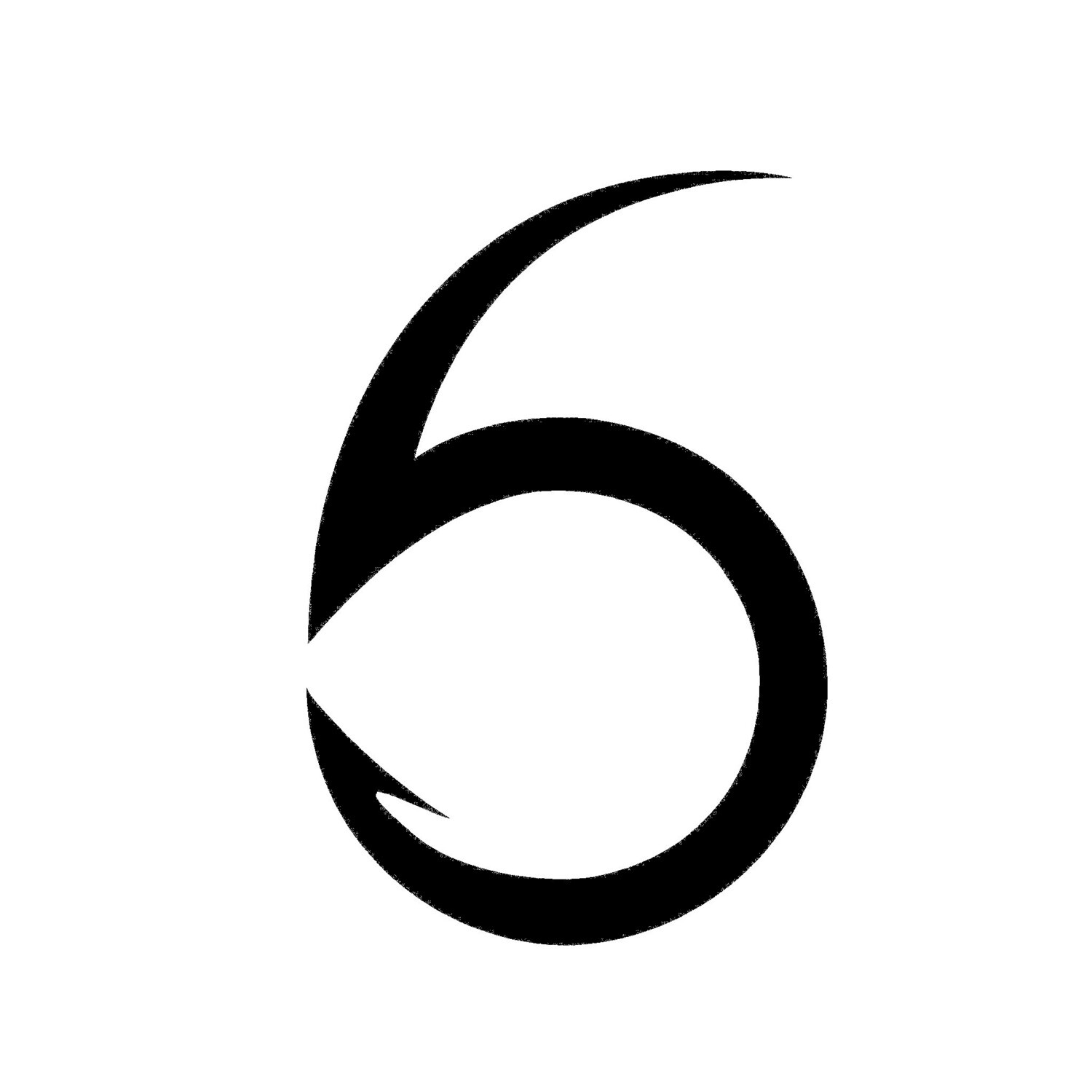 The BIG 6 Decal, Color: Black