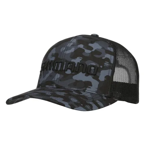 Camo Black Printed Trucker Cap