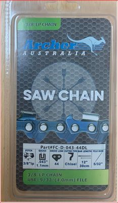 12" Chain 1/4 .050 64 Full Comp SC Archer
