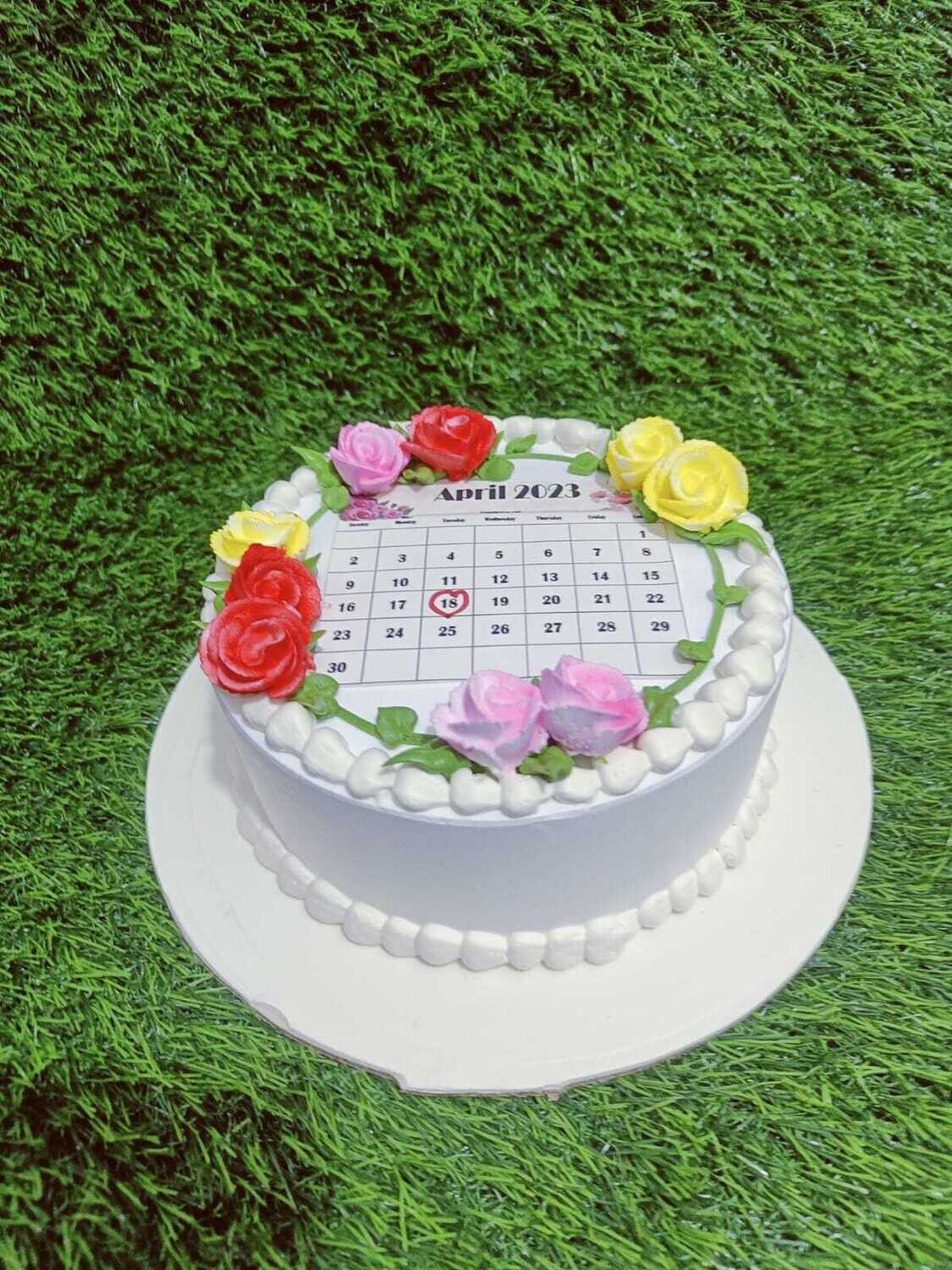 Calendar Printed Anniversary Cake - Your Koseli Celebrations