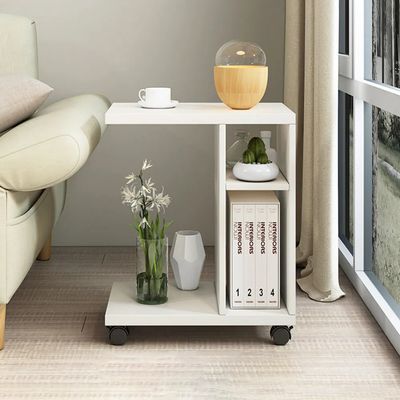 Side Table with Shelves