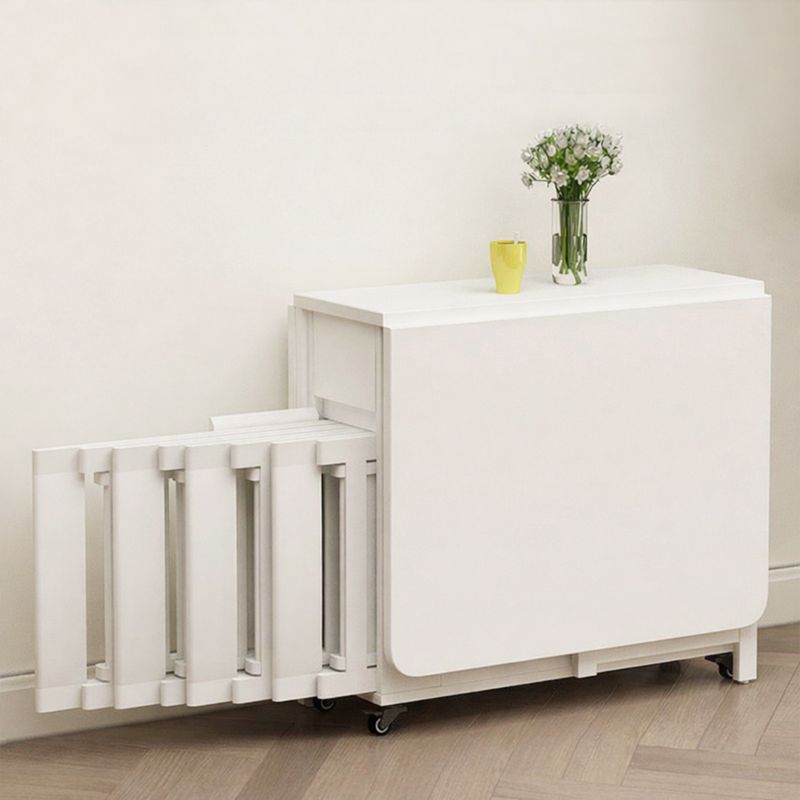 Foldable Dining Table with 4 chairs - White