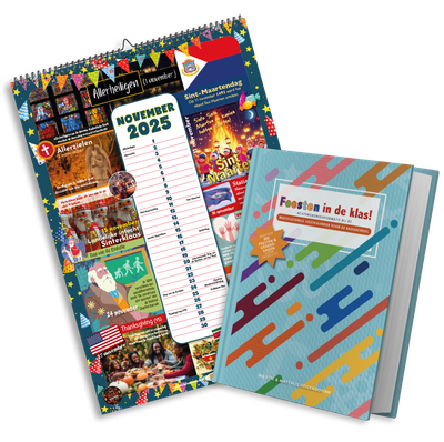 Pakket Multiculturele feestkalender '25/'26 (A2 formaat) + boek Feesten in de klas!