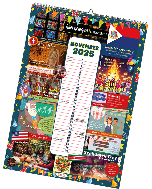 Multiculturele feestkalender '25/'26 (A2 formaat)