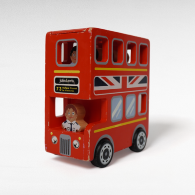 Wooden London Double Decker Bus