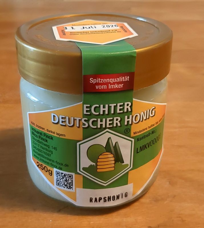 Rapshonig 2024, cremig, 250g Glas