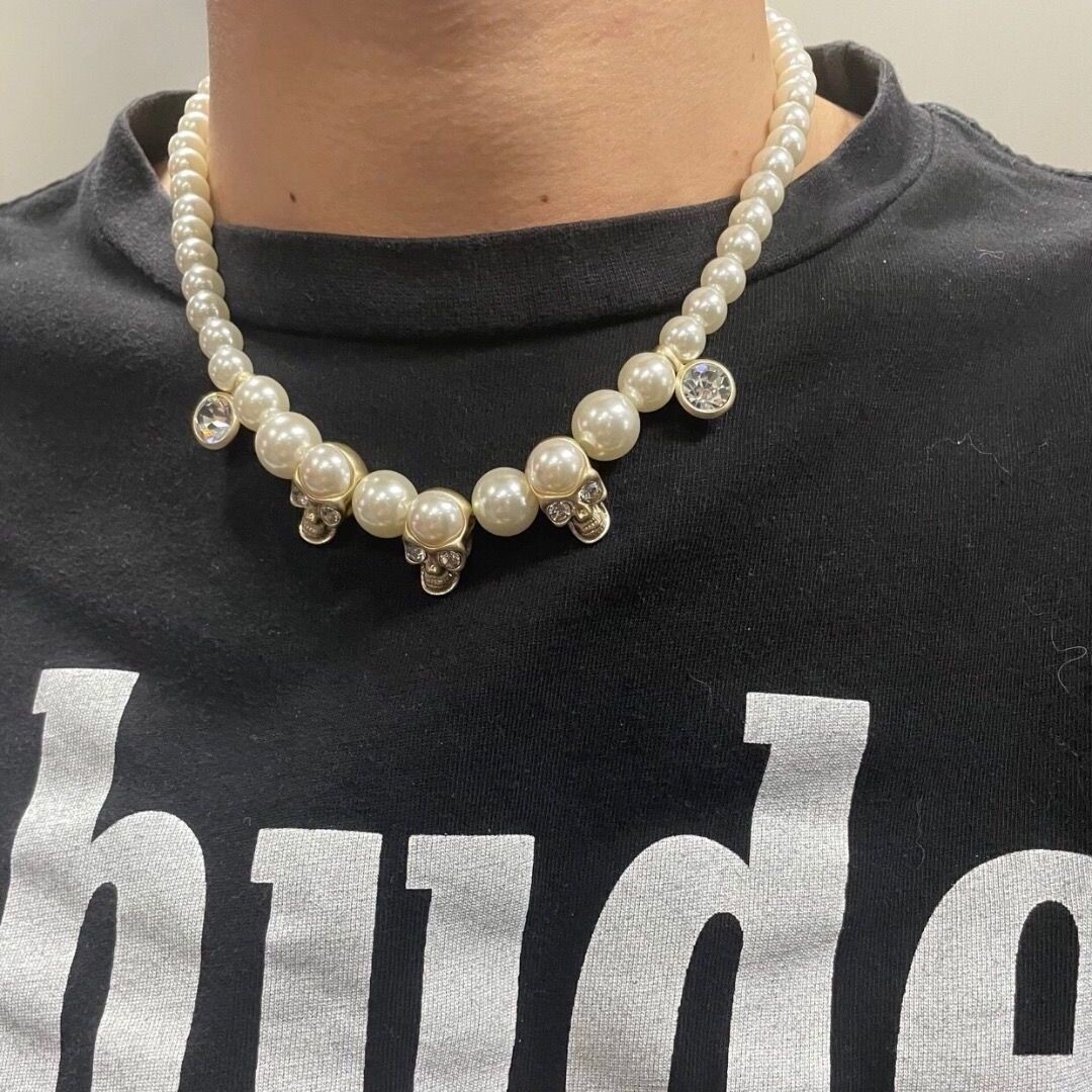 Pearl Skull Necklace
