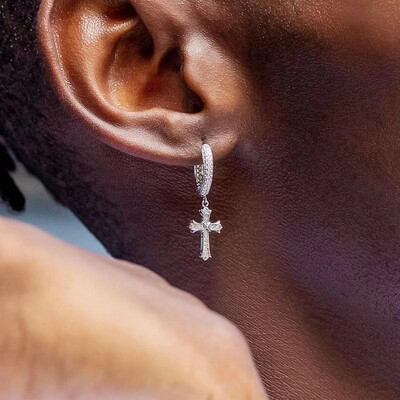 Cross Ear Ring Men's and Women's