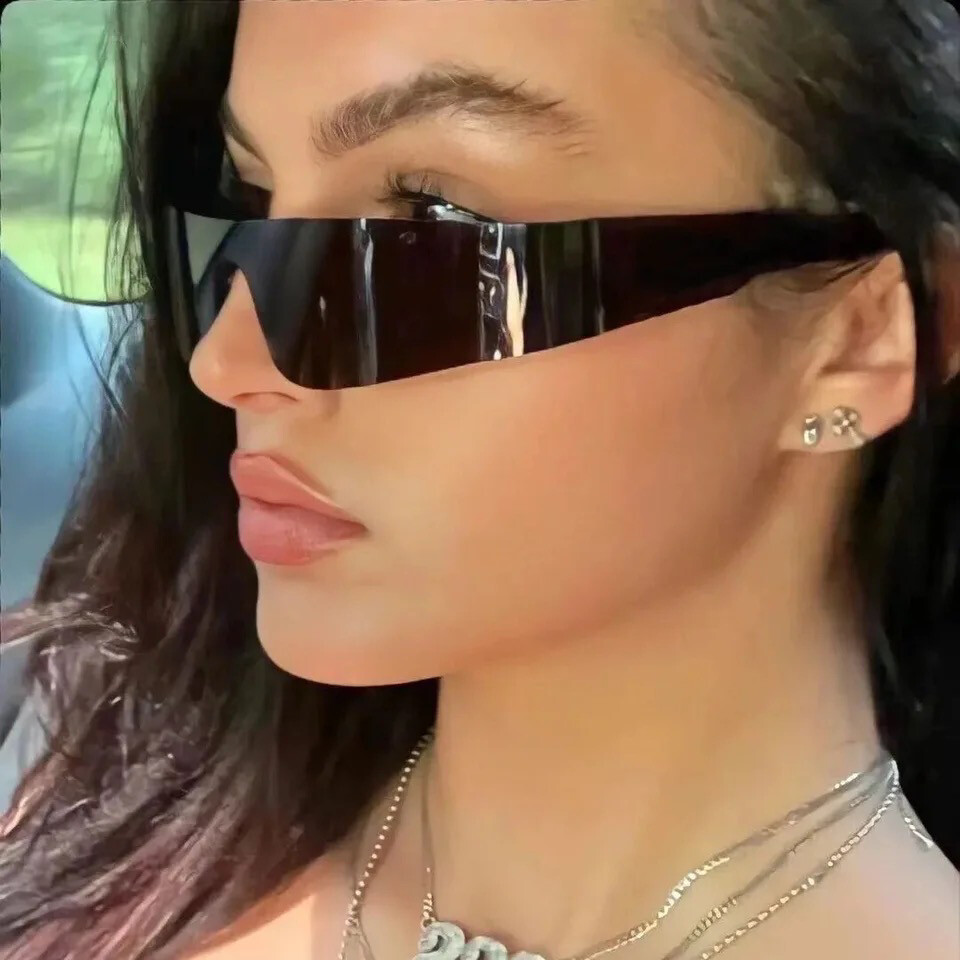 Flat Fashion Punk Sunglasses Y2K Sun Glasses