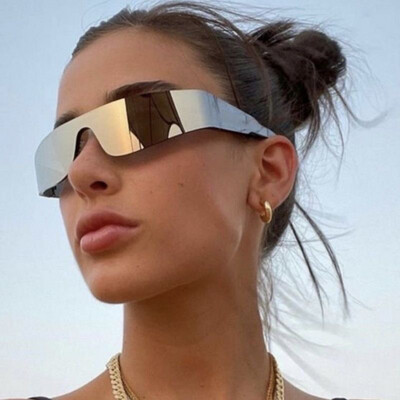 Flat Fashion Punk Sunglasses Y2K Sun Glasses