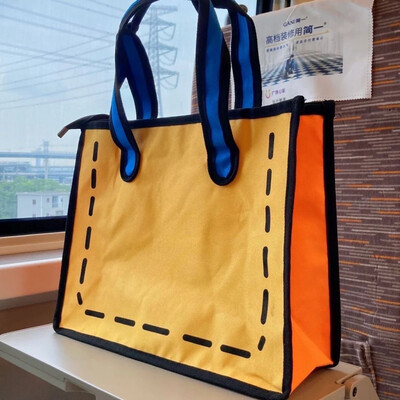 Fashion 2D Drawing Shoulder bag Cartoon School Tote Bag