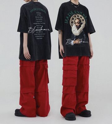 Hip Hop Short Sleeve Oversized Tee
