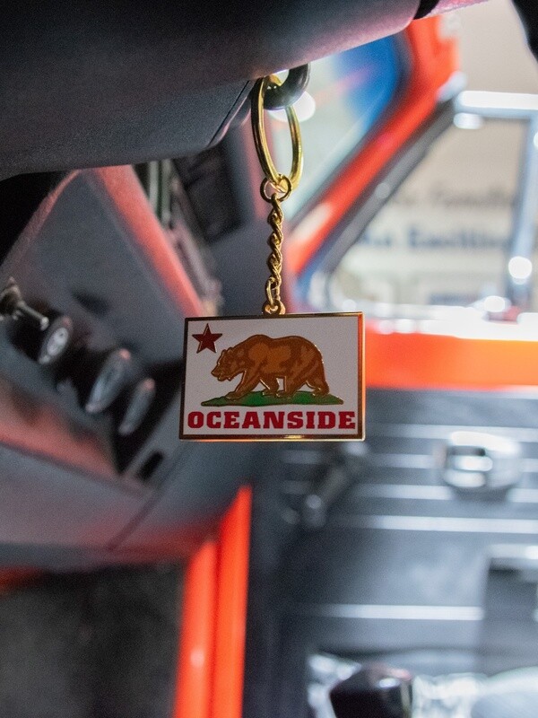 Oceanside CA Bear Flag Keychain
