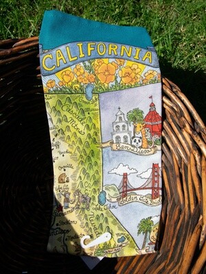 CA Map Tea Towel