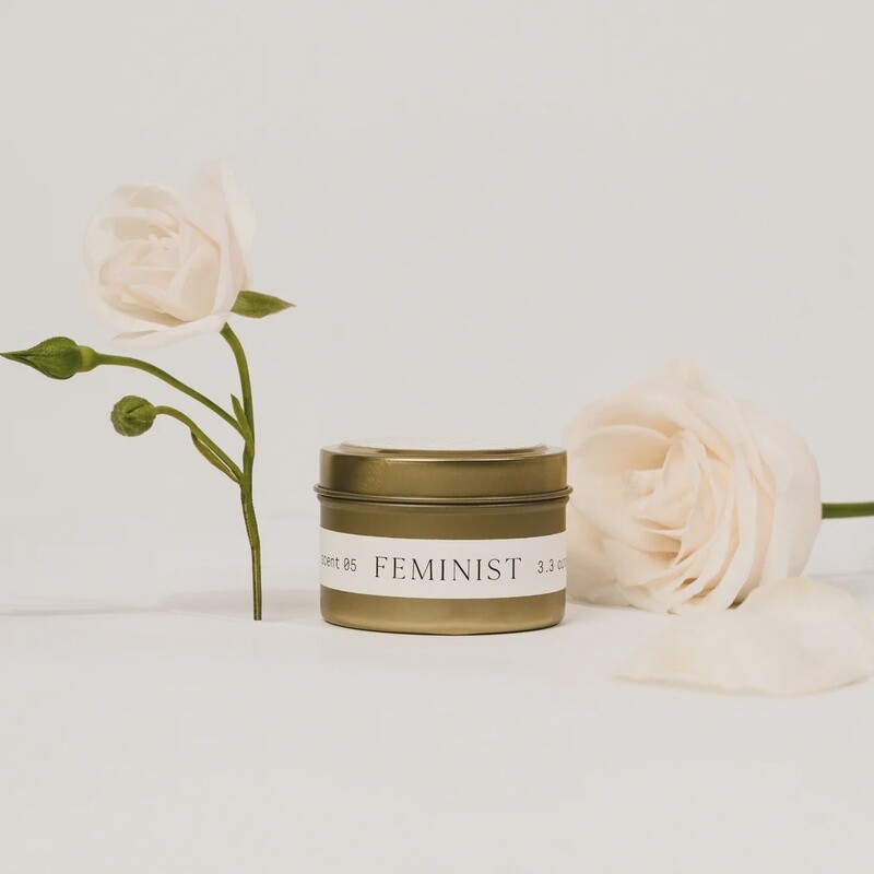 O + A Travel Tin Candle Feminist