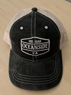 Oceanside Embroidery Charcoal Trucker Cap