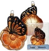 Cali Poppy and Monarch Butterfly Ornament