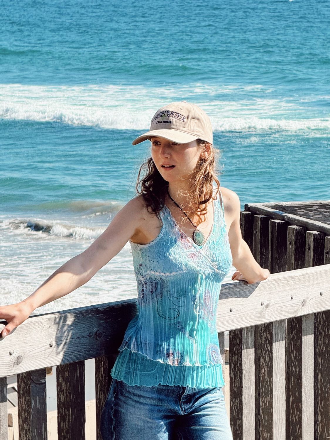 Oceanside, California Palm Khaki Cap