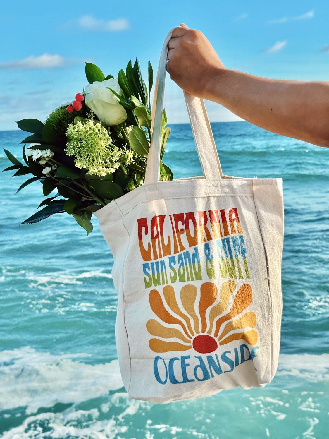 Oceanside Tote- CA Sun, Sand & Surf