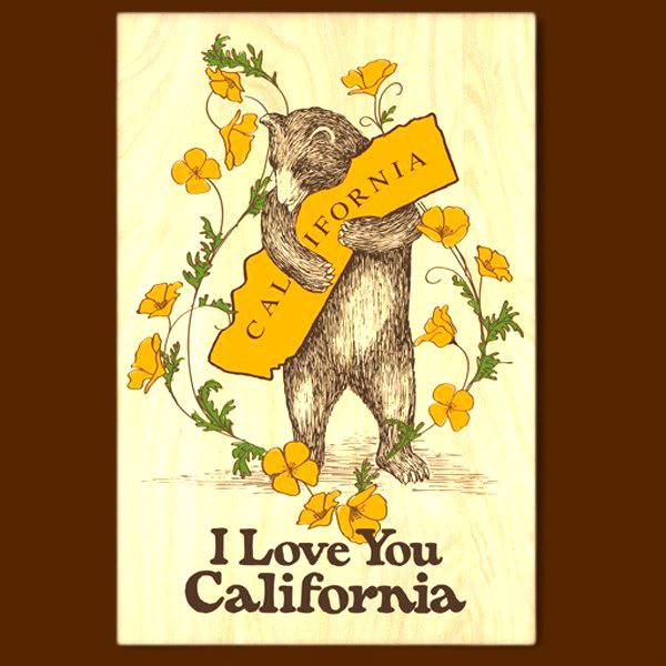 CA Bear & Poppies Magnet