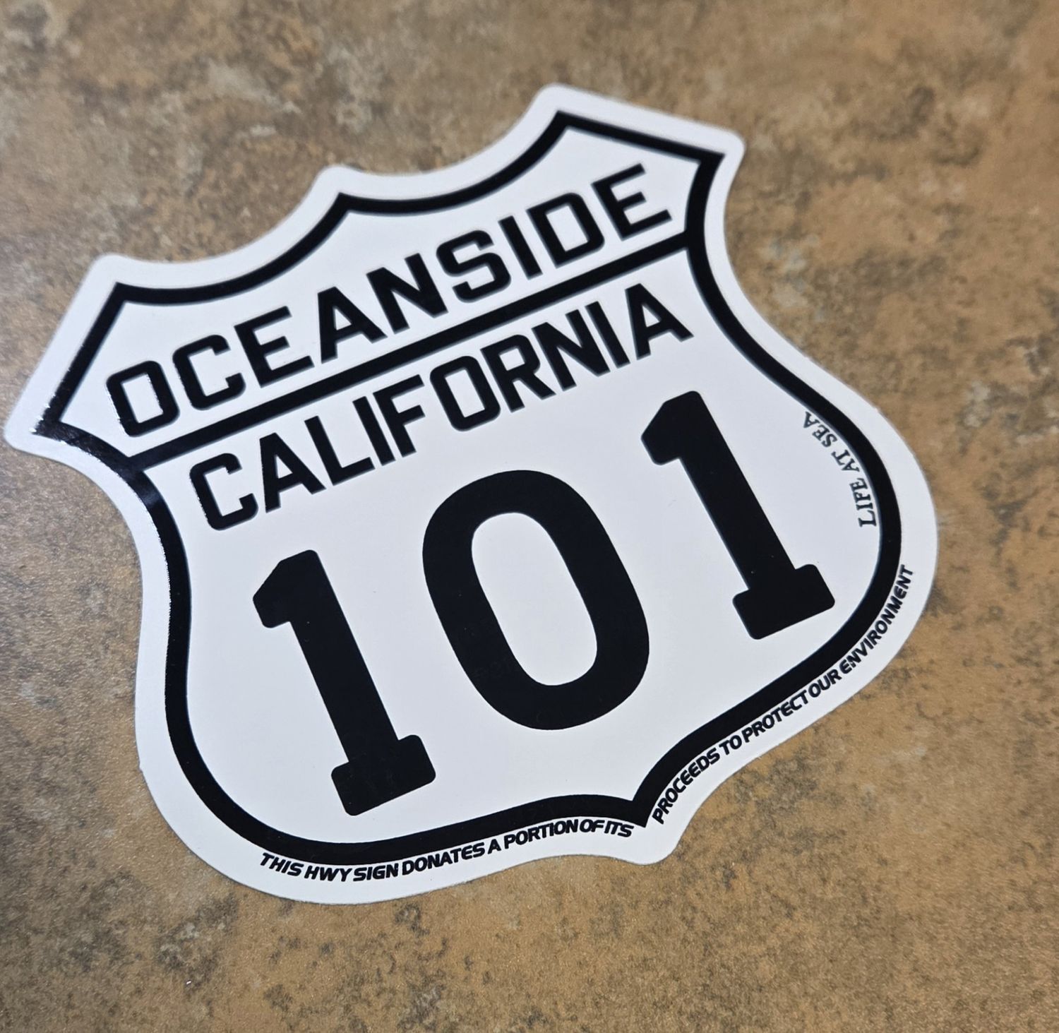 Lrg Sticker-Historic Oceanside Hwy 101