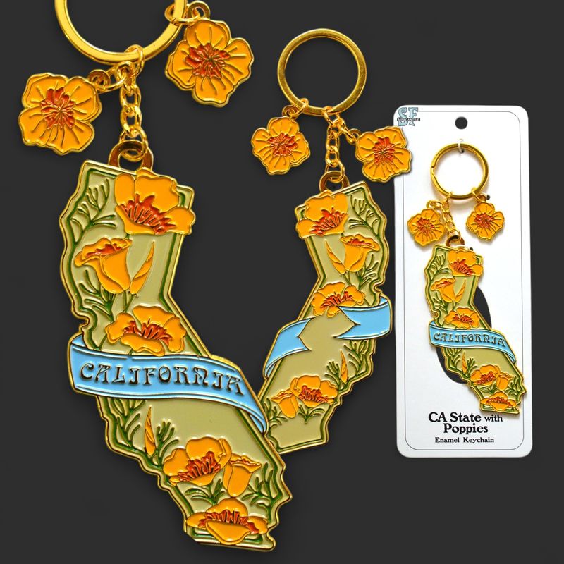 CA Poppy Keychain