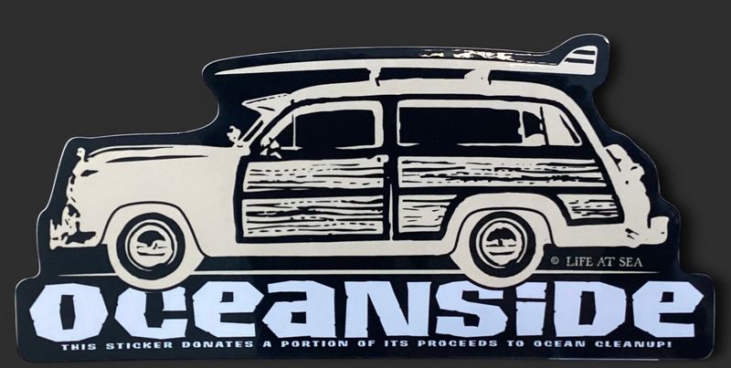 Lrg Sticker-Oceanside Woody