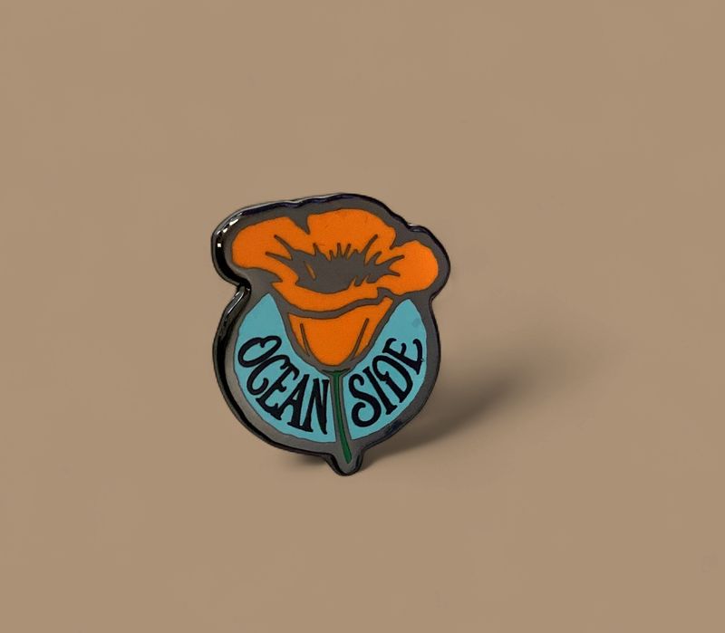 Oceanside Poppy Pin