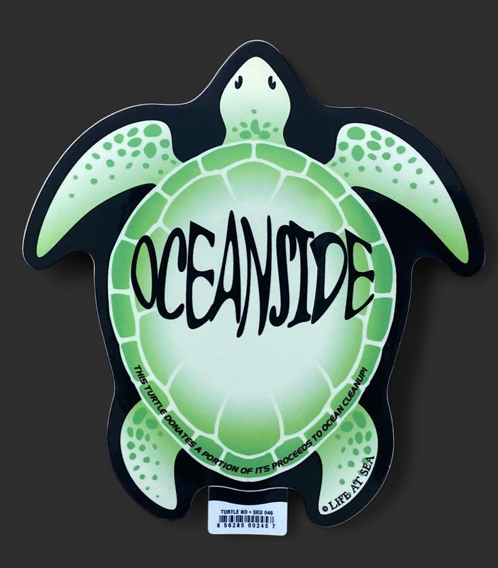 Lrg Sticker-Oceanside Turtle
