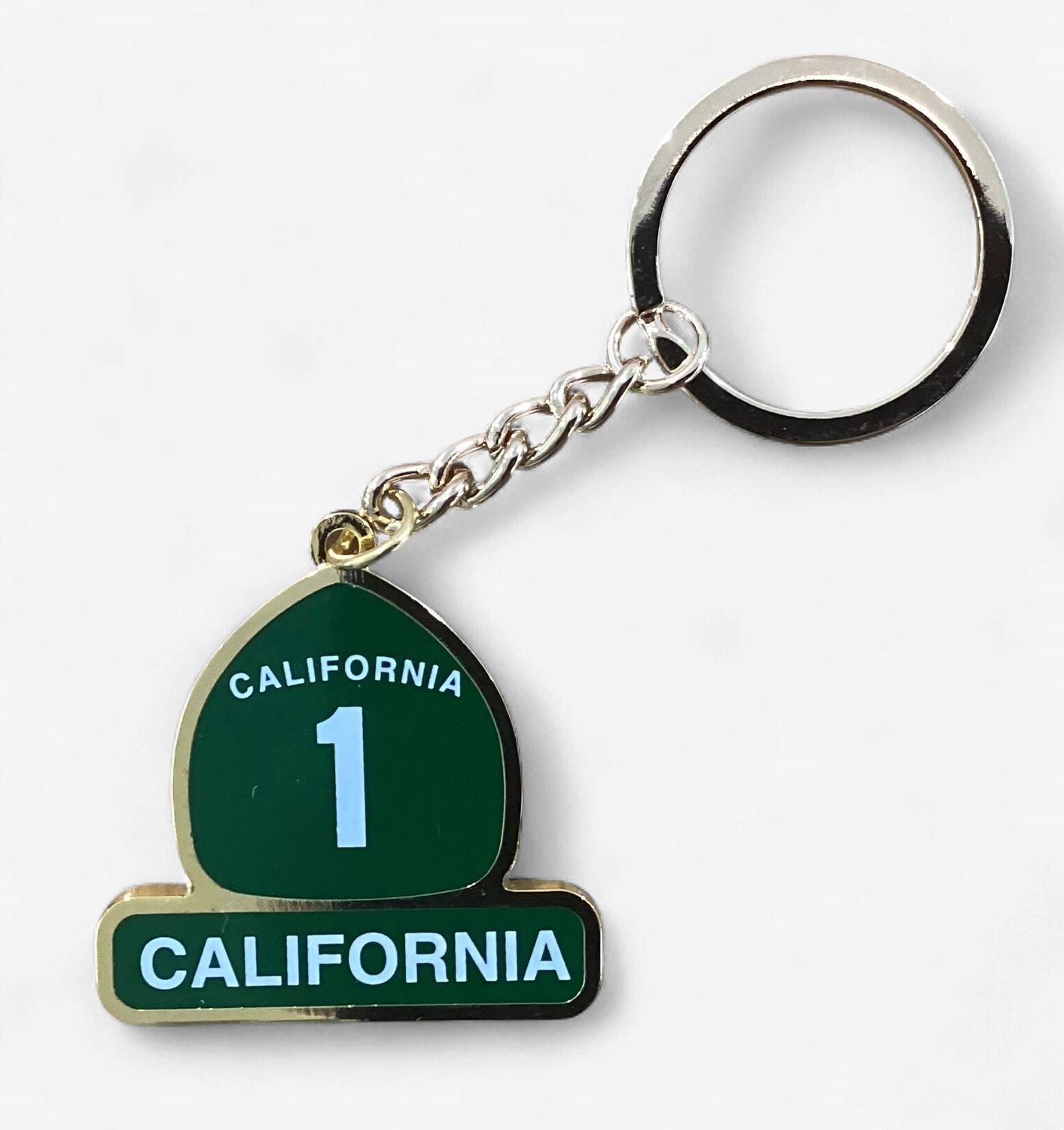 California Highway 1 (green) Keychain