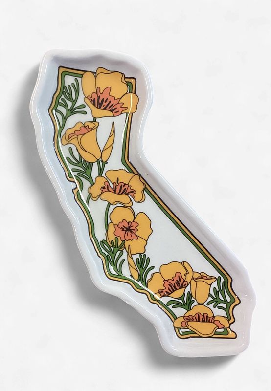 CA State w/Poppy Trinket Tray