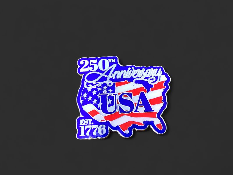 250th Anniv. Magnet Outline USA