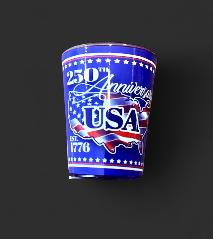 250th Anniv. Print Inside & Out Navy Shot Glass