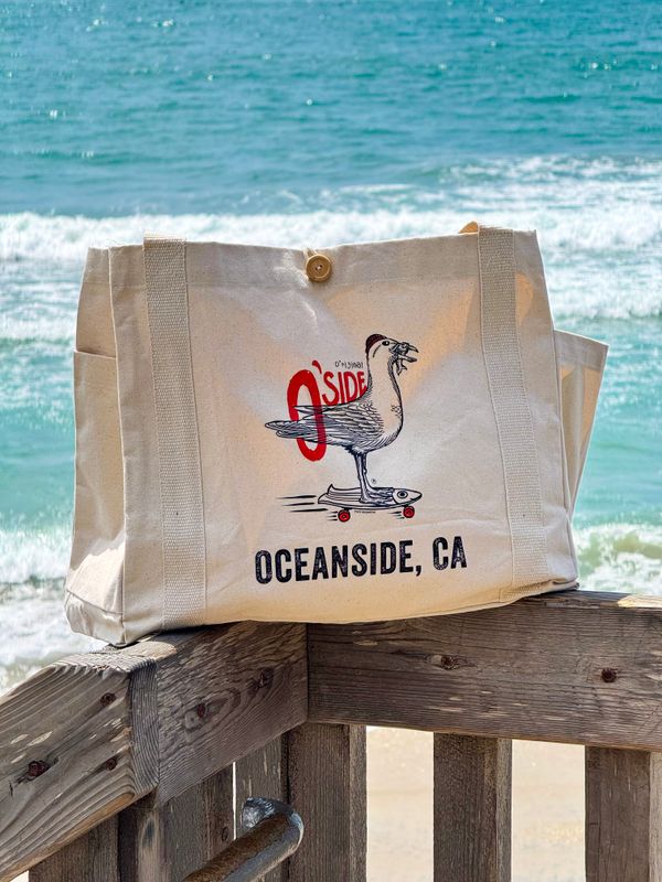 Oceanside Large Canvas Tote