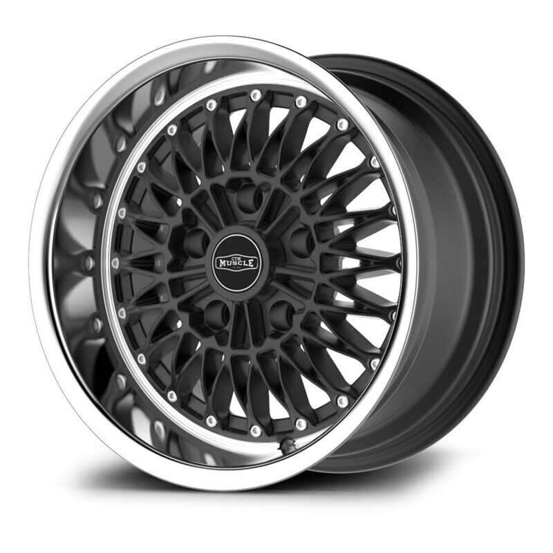 CTM MUSCLE SPIDER BLACK / MACHINED LIP Size:15x7J PCD:5/114.3 ET:0