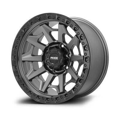 PDXX OFFROAD VIKING 17X9J PCD: 6/139.7 ET: 0 SATIN GUNMETAL SATIN BLACK LIP