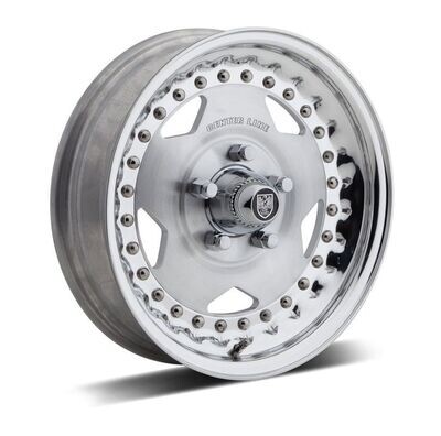 Front tilt view of actual Center Line Convo Pro 15x4 5x120.65 ET6N wheel