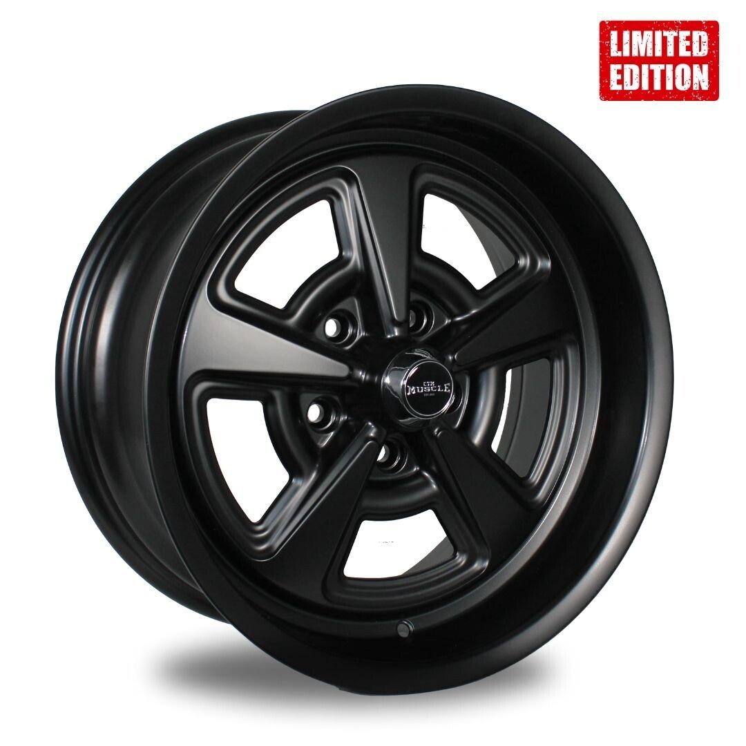 *FINAL FEW* CTM MUSCLE GTS SPRINT SATIN BLACK Size:17x8J PCD:5/120.65 ET:6 (HOLDEN HQ FITMENT)