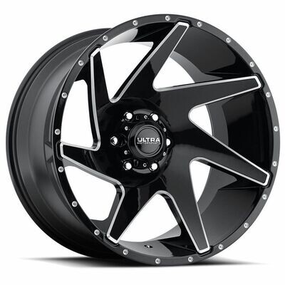 ULTRA VORTEX GLOSS BLACK / MILLED Size:18X9.0 PCD:6/139.7 ET12 ULTRA VORTEX GLOSS BLACK / MILLED Size:18X9.0 PCD:6/139.7 ET12