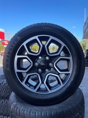 NEW CAR TAKE OFF 20" WHEEL & TYRE PACKAGE - 2024/25 FORD (OEM) RANGER/EVEREST WILDTRAK + GOODYEAR WRANGLER TERRITORY HT