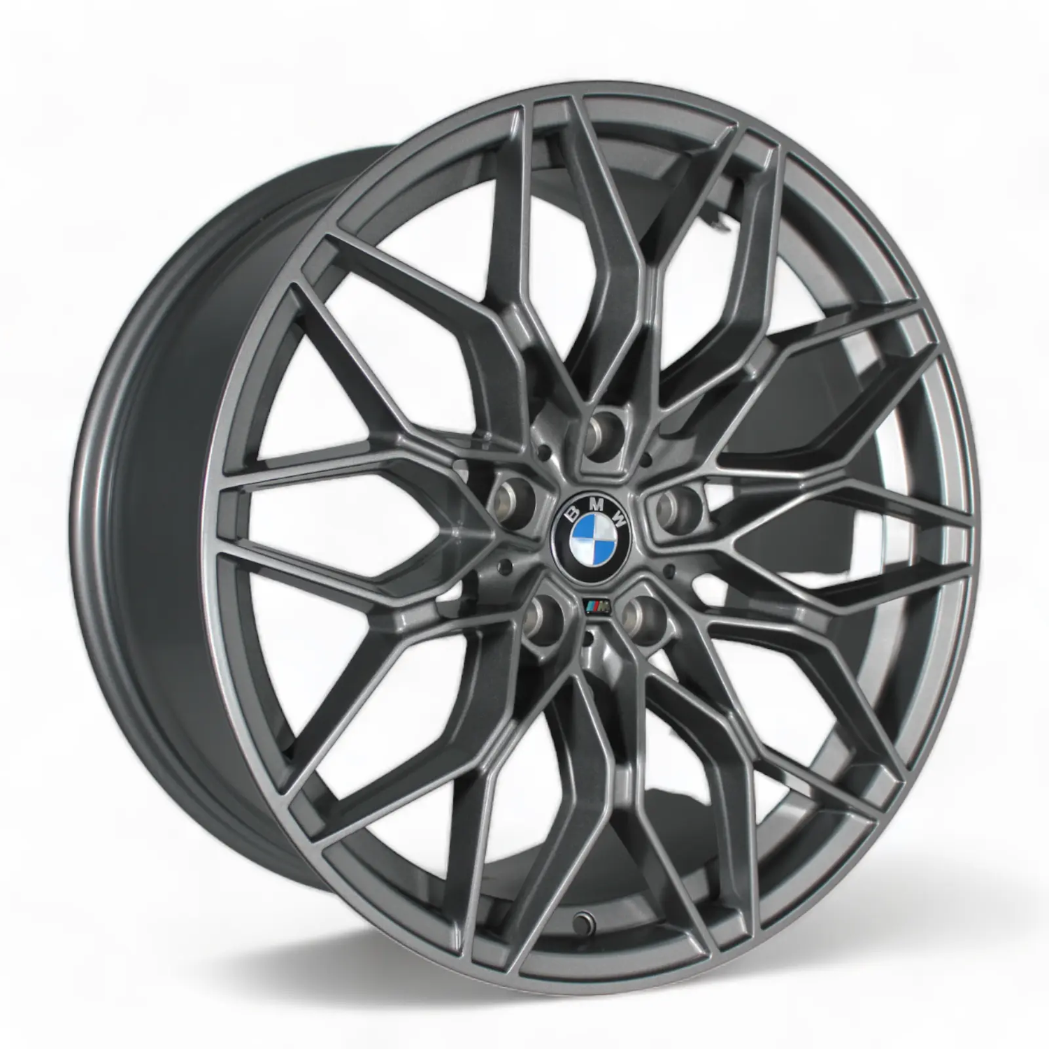 SET OF 4- Staggered - 19" BMW M style Alloy wheels suit 2,3,4,5 series BMW Size: 19x8 19x9 Grey