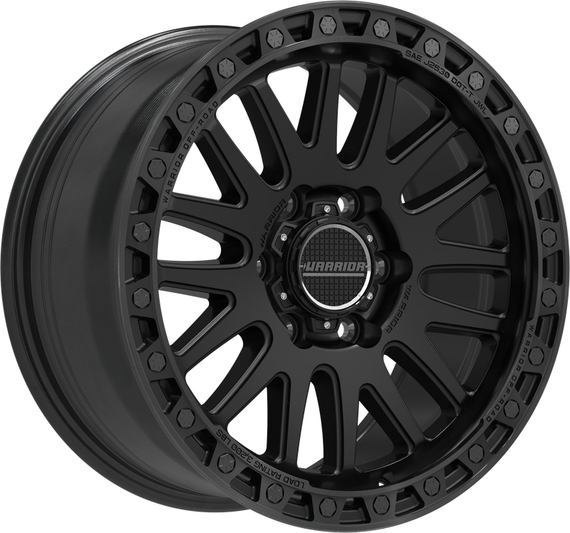 EX-DEMO WARRIOR ATLAS SATIN BLACK & DARK TINT LIP Size:18X9.0 PCD:6/139.7 ET18P [1450kg Load Rated]